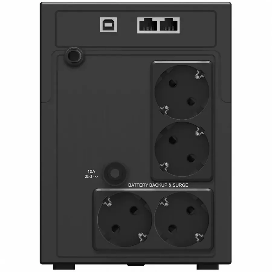 ИБП Ippon Smart Power Pro II 1200 Euro, 1200VA, 720Вт, AVR 162-290В, 4хEURO, управление по USB, RJ-45, LCD — 3