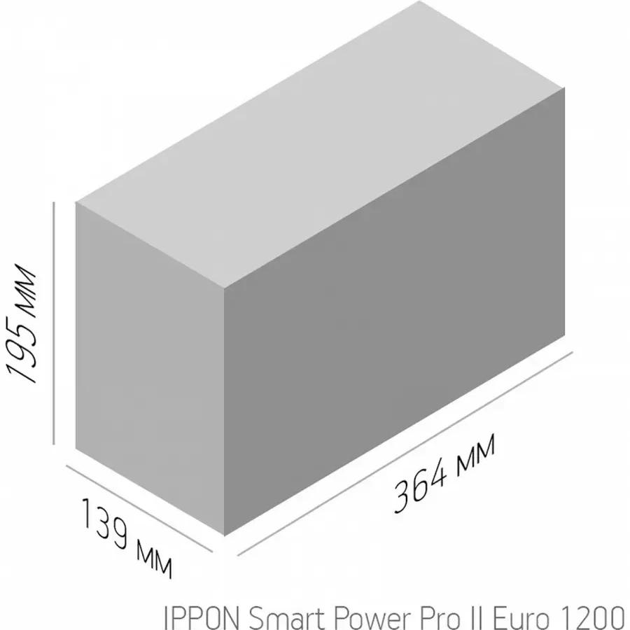 ИБП Ippon Smart Power Pro II 1200 Euro, 1200VA, 720Вт, AVR 162-290В, 4хEURO, управление по USB, RJ-45, LCD — 5