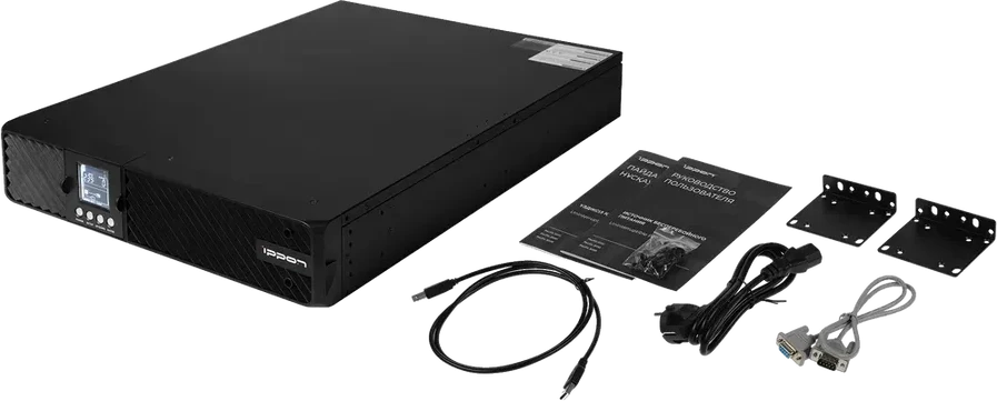 ИБП Ippon Pacific 3000, 3000 ВА, 2700 ВА, 1850 Вт, AVR 165-290В, 8xIEC C13, управление по USB/COM — 5