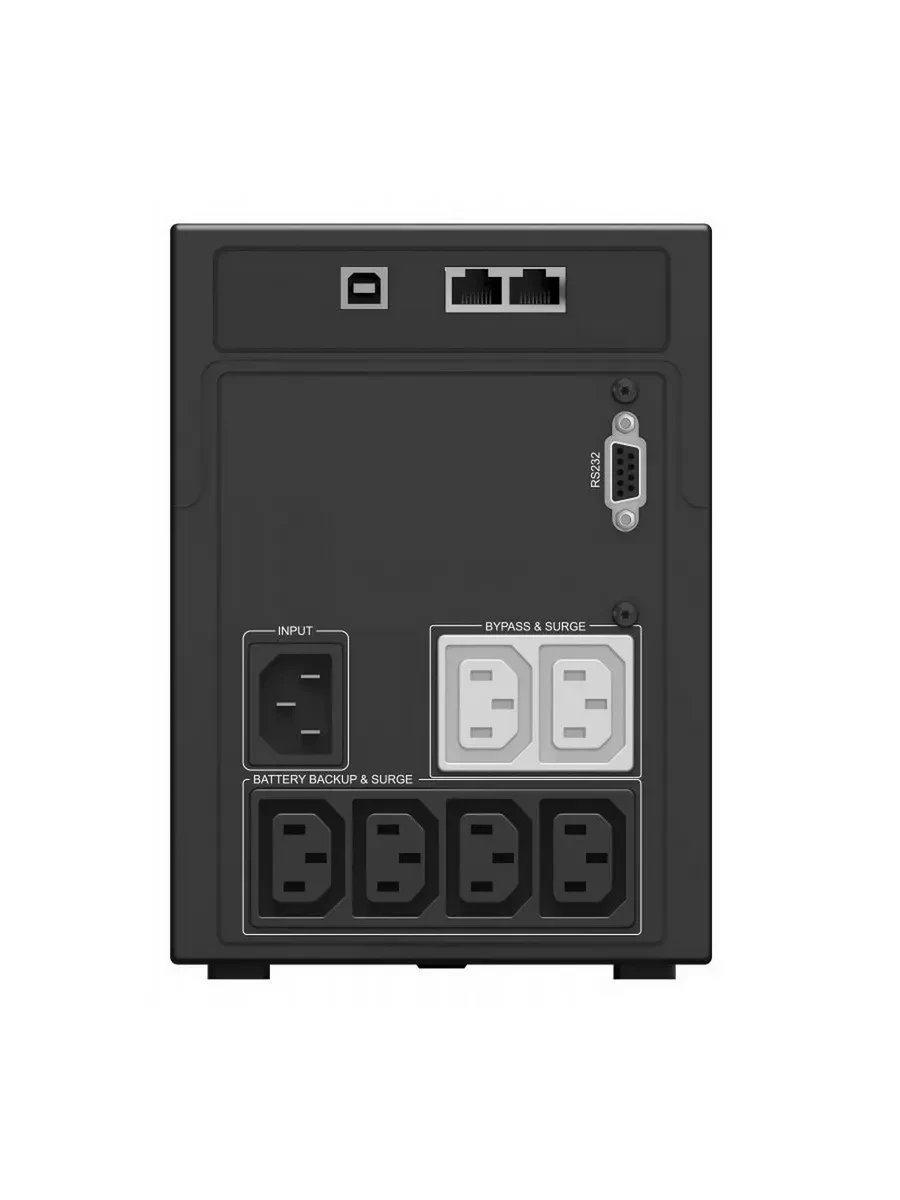ИБП Ippon Smart Power Pro II 1200, 1200VA, 720Вт, AVR 162-290В, 6(2)хС13, управление по USB/RS-232, RJ-45, LCD — 3
