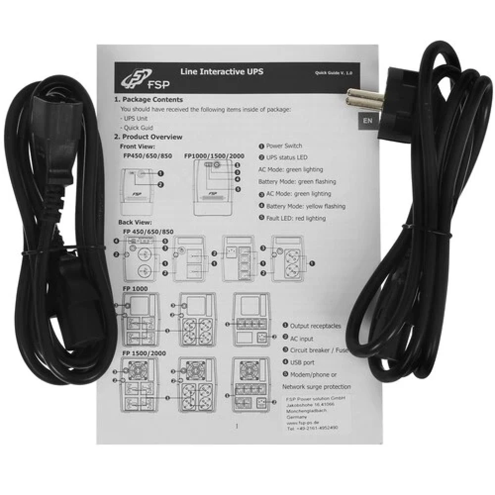 ИБП UPS FSP FP 650 (Schuko) — 4