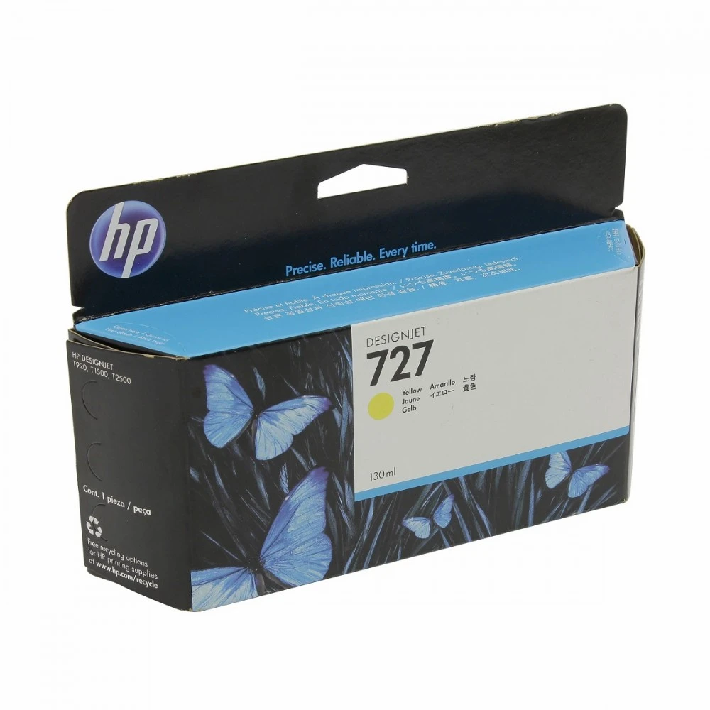 Картридж HP 727, 130ml, жёлтый, DesignJet — 3