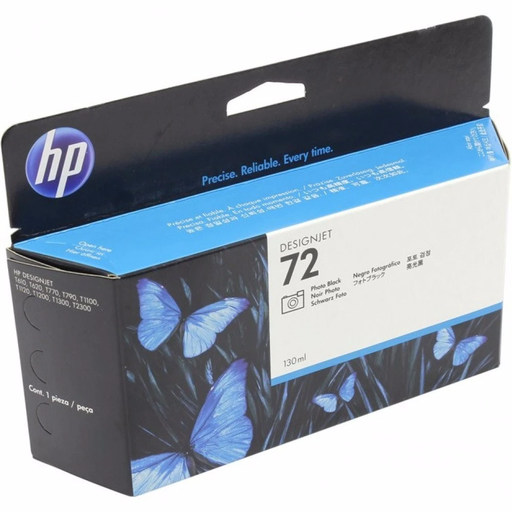 Картридж HP 72, 130ml, фото чёрный, DesignJet — 3