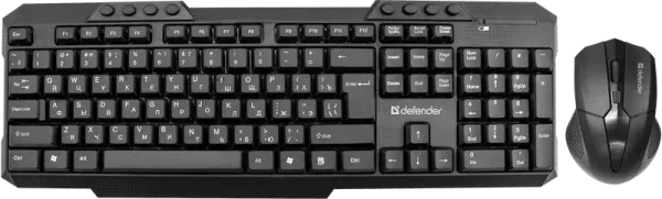 Клавиатура + mouse, USB, Defender JAKARTA C-805 RU, wireless, black (45804)