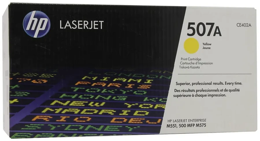 Картридж HP 507A, жёлтый, Color LaserJet M551 — 2