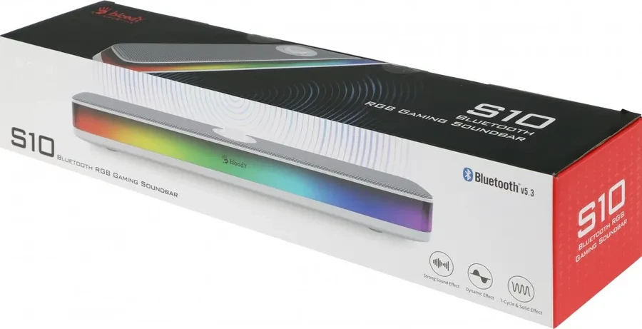 Саундбар Bloody S10, Bluetooth 5.3, RGB, 10W, белый — 3