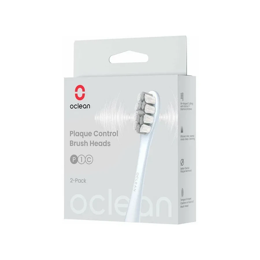 Сменные щетки Oclean Plaque Control, 2 шт, серебристые — 3