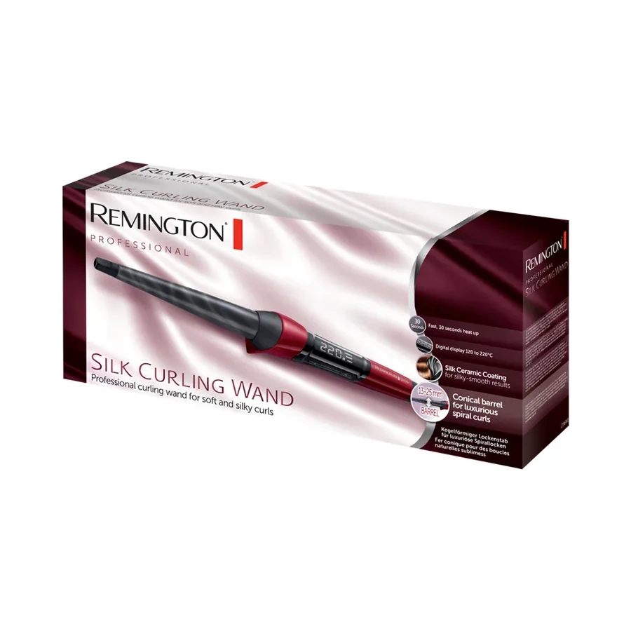 Конусная плойка Remington CI96W1, 120-220°C, чёрно-красный — 3