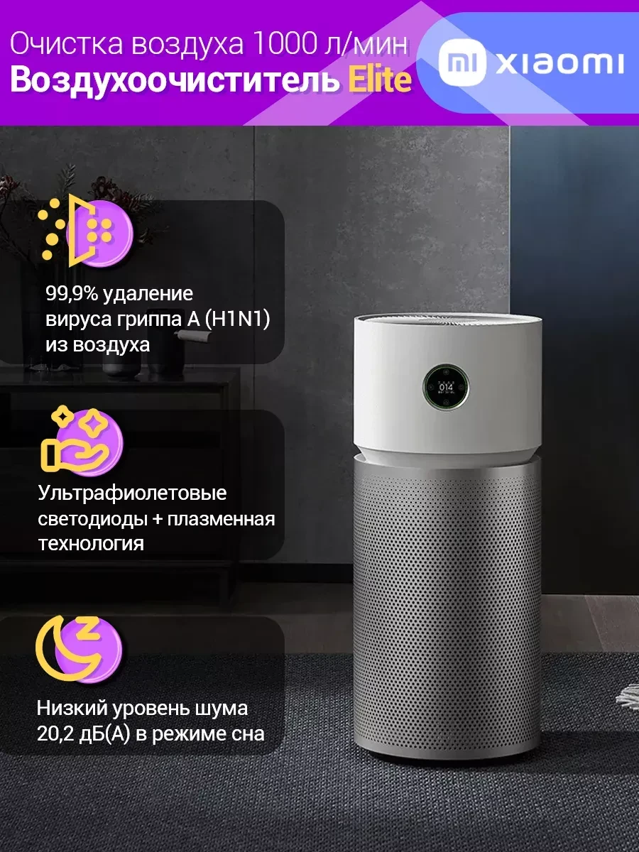 Очиститель воздуха Xiaomi Smart Air Purifier Elite, 125м² — 2