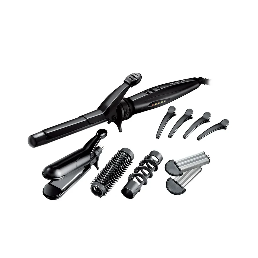 Мультистайлер Remington S8670, 25W, диаметр 19мм, 5 насадок, черный