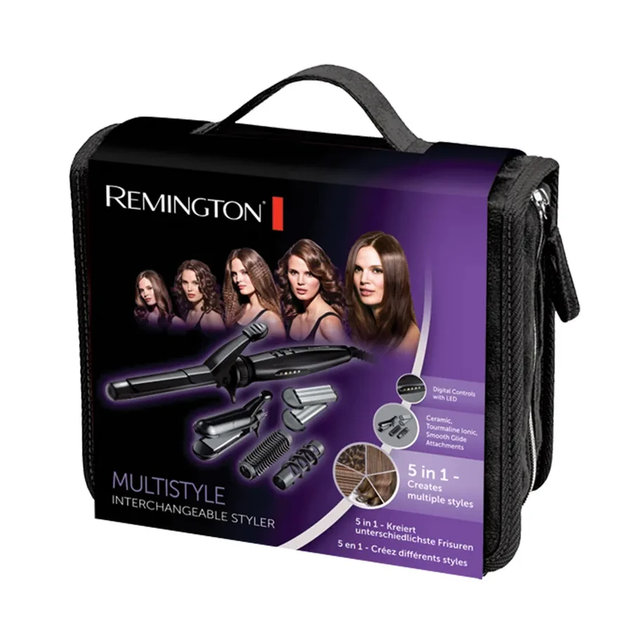 Мультистайлер Remington S8670, 25W, диаметр 19мм, 5 насадок, черный — 2
