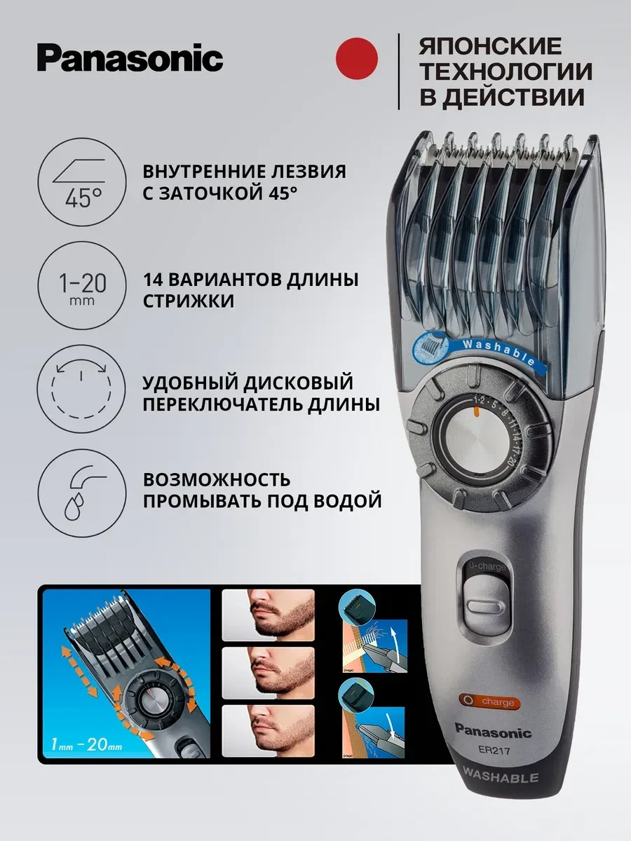 Триммер для бороды и усов Panasonic ER217S520