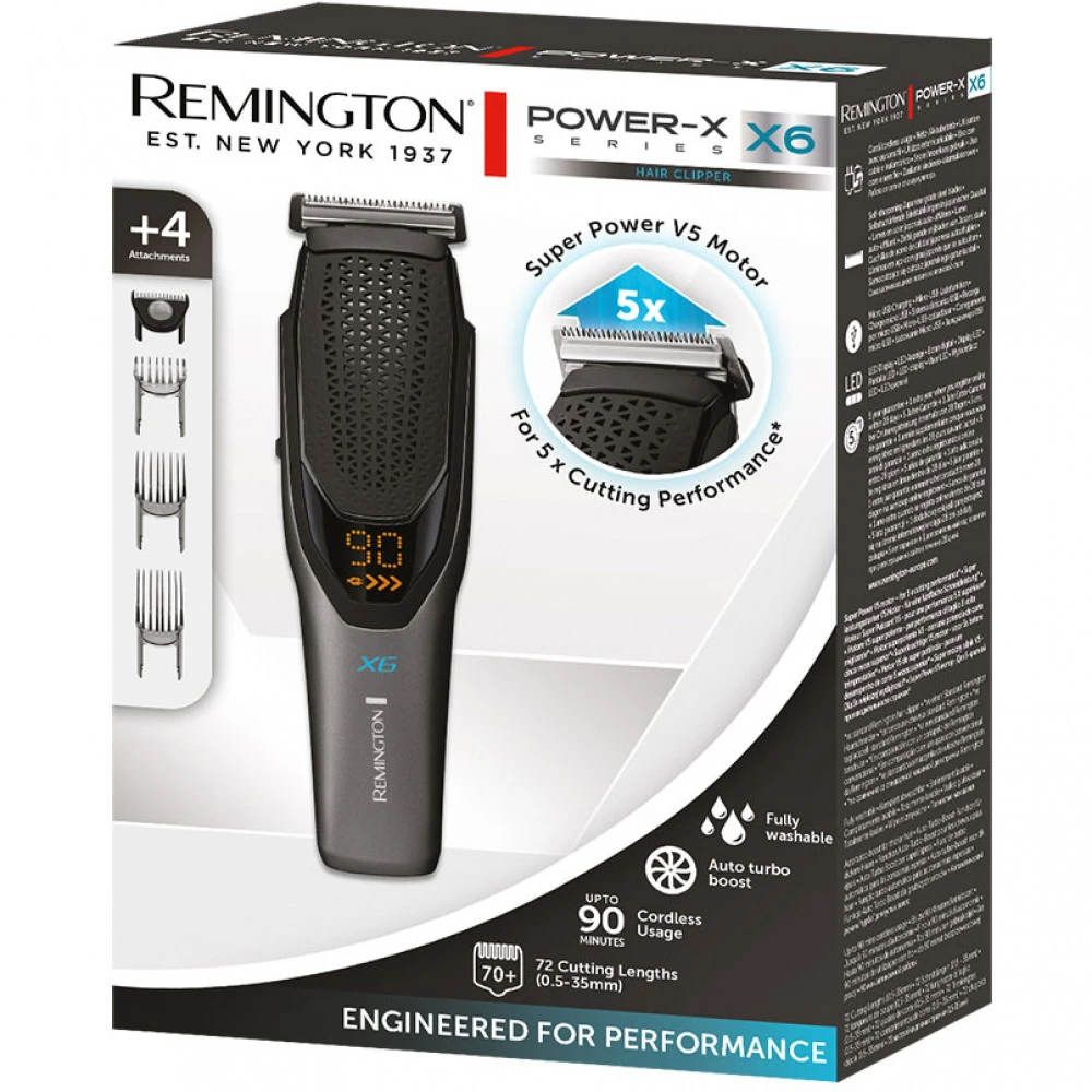 Машинка для стрижки Remington HC6000, аккумулятор/сеть, нержавеющая сталь — 3