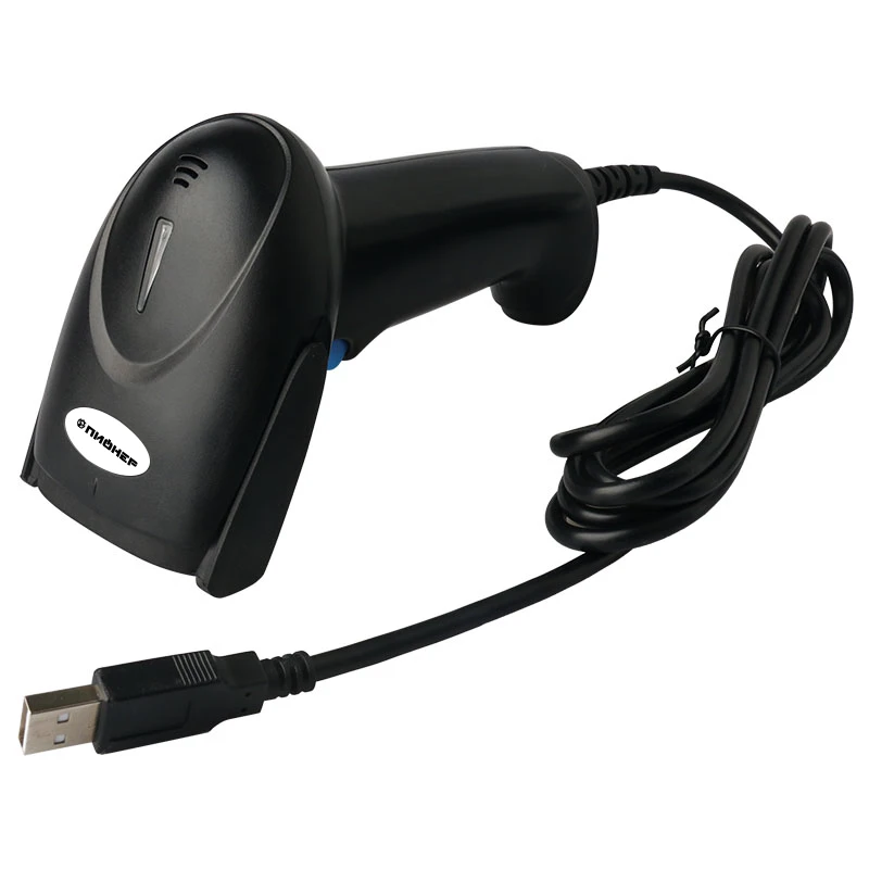 Сканер штрихкода ручной 2D Пионер BB-2000 (USB, Black) + Подставка