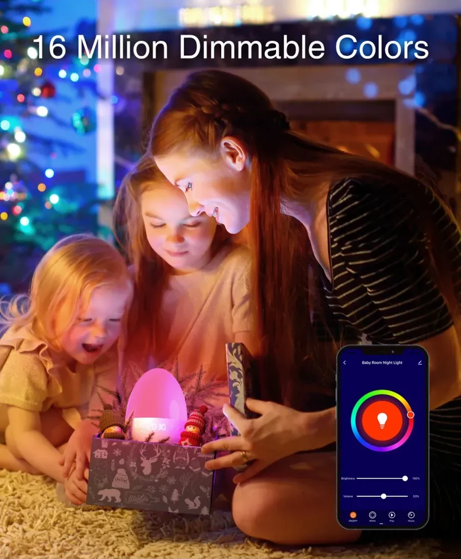 Часы-ночник Nitebird Baby Night Light с будильником — 4