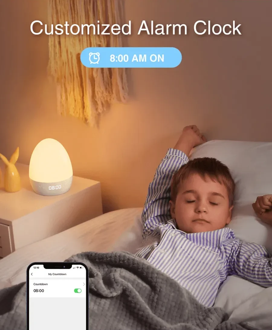 Часы-ночник Nitebird Baby Night Light с будильником — 5