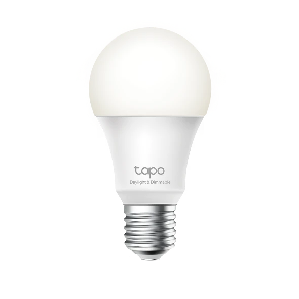 Умная диммируемая Wi-Fi лампа Tapo L520E <Цоколь E27, диммируемая, Экосистема Tapo, поддержка Маруся MRG, Яндекс Алиса, Amazone Alexa, Google Ассистент, IEEE 802.11b/g/n, 8 Вт, яркость до 806 люмен, диммируемость от 1 до 100%, 4000K>