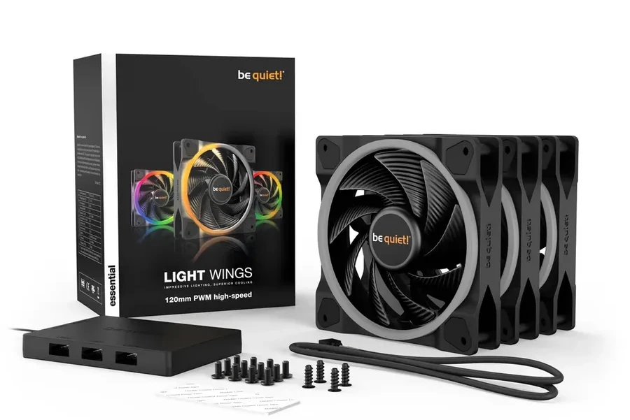 Вентилятор корпуса Be quiet! Light Wings HS 120мм 3 pack, чёрный — 2