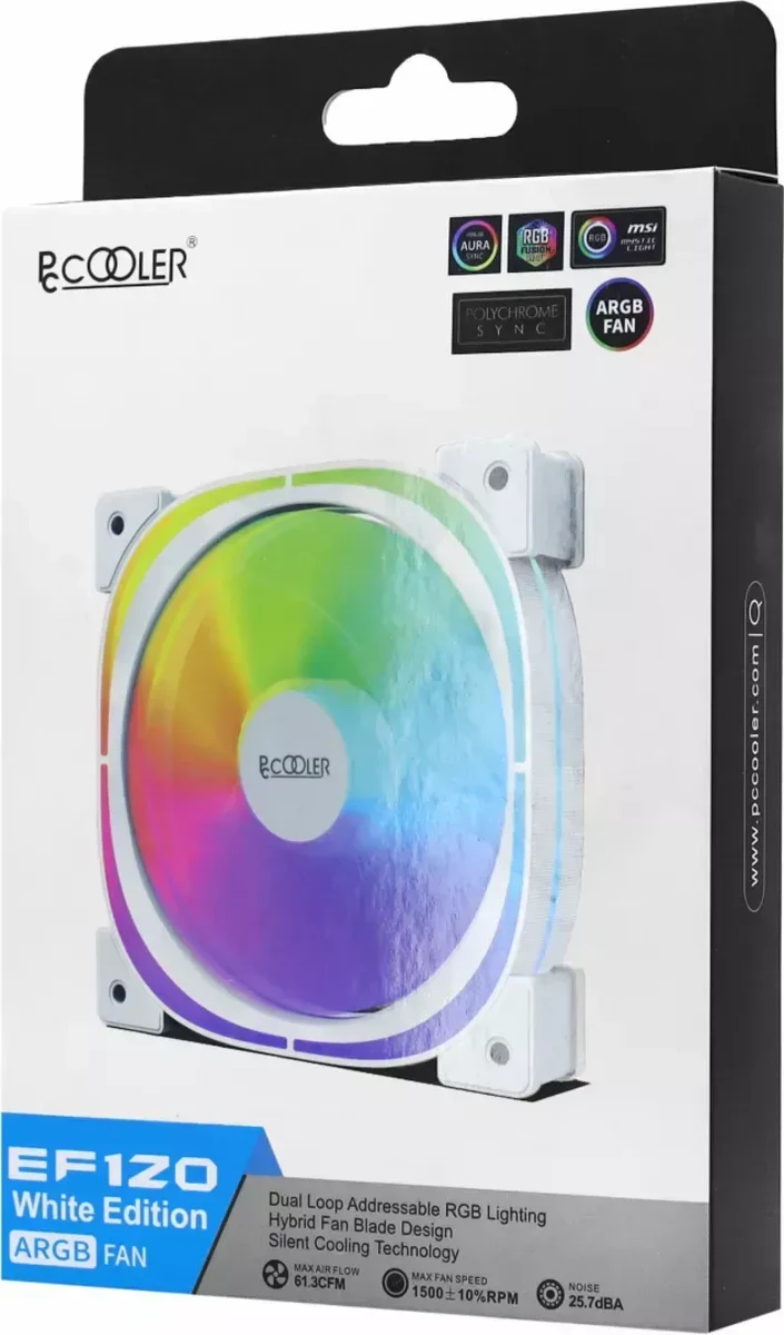 Набор вентиляторов 12см x3 PCCOOLER EF120 ARGB BK — 3