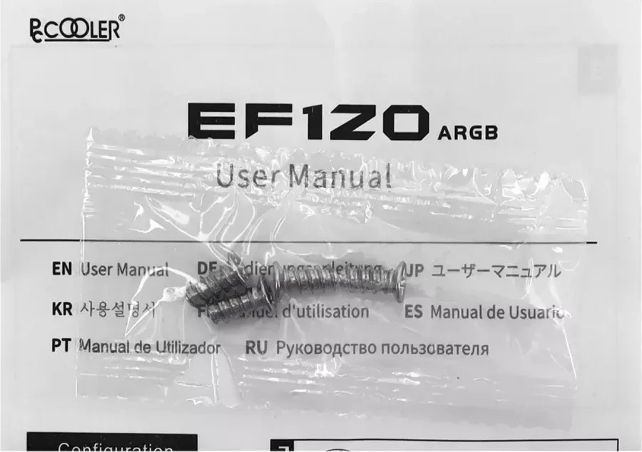 Набор вентиляторов 12см x3 PCCOOLER EF120 ARGB BK — 4