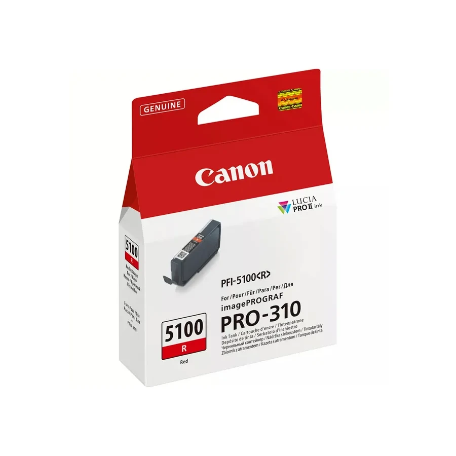 Чернильный картридж Canon PFI-5100 Red, 14 мл