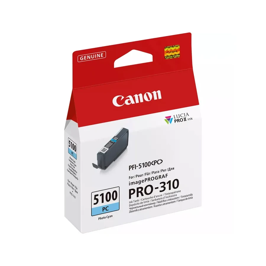 Чернильный картридж Canon PFI-5100 Photo Cyan, 14 мл