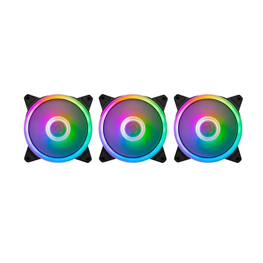 Комплект вентиляторов 1STPLAYER FIREMOON M1, 3x120мм RGB, 1500об/мин