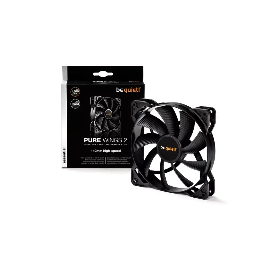 Вентилятор корпусной Bequiet! Pure Wings 2, 140мм PWM, чёрный — 3