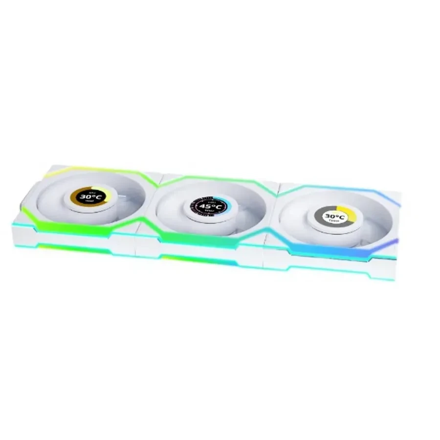 Вентилятор Lian Li UNI FAN SL LCD Reverse Blade, 3x120mm, Белый