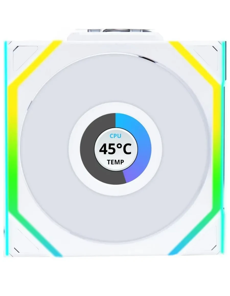 Вентилятор Lian Li UNI FAN SL WIRELESS LCD 120 White, Reverse Blade