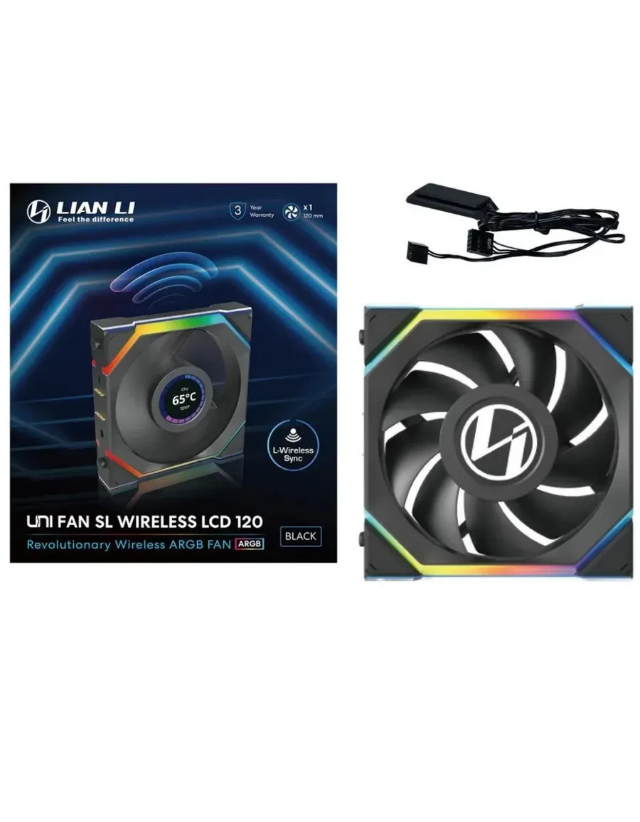 Вентилятор Lian Li UNI FAN SL WIRELESS LCD 120 Black — 4