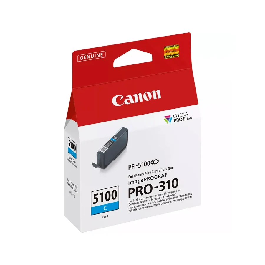 Чернильный картридж Canon PFI-5100 Cyan, 14 мл