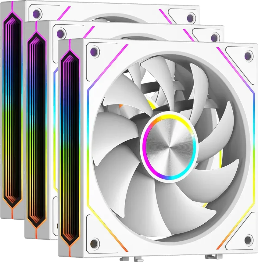 Корпусный вентилятор PCCooler F3 X120 3x120mm ARGB White