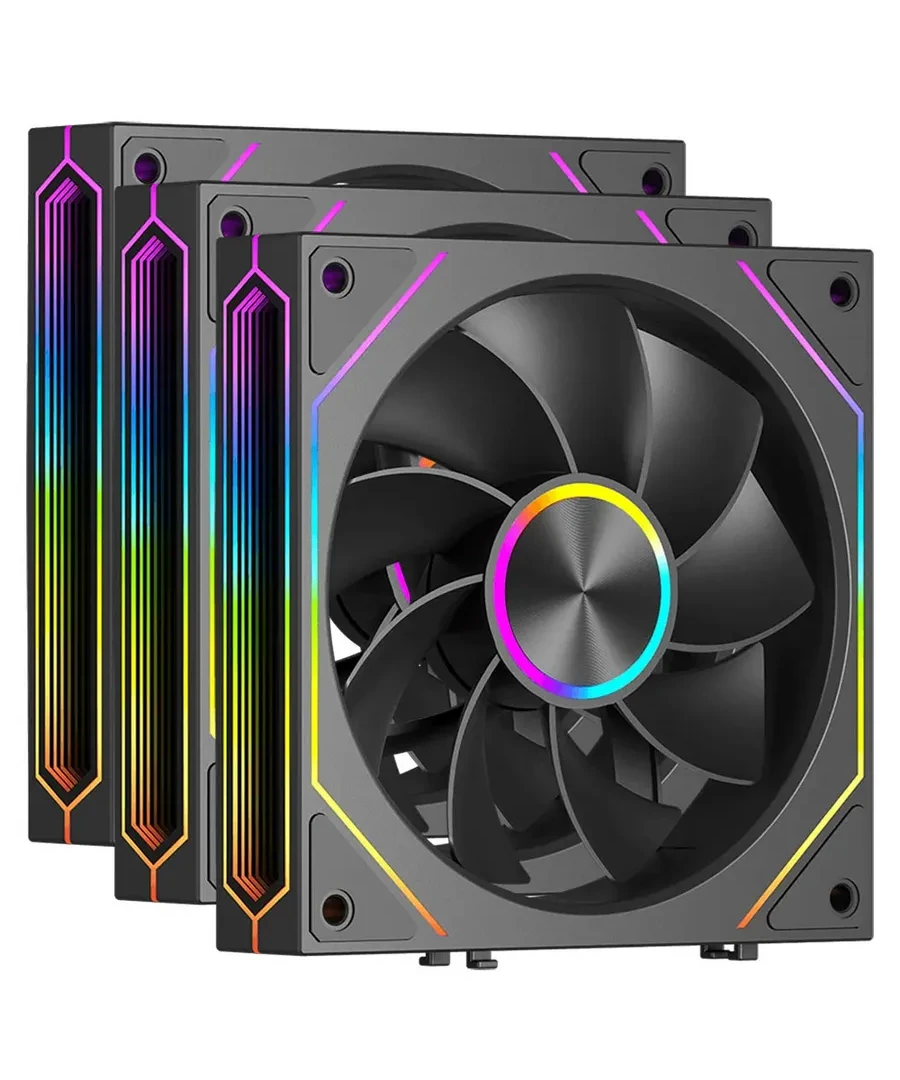 Корпусный вентилятор PCCooler F3 X120R 3x120mm ARGB Black