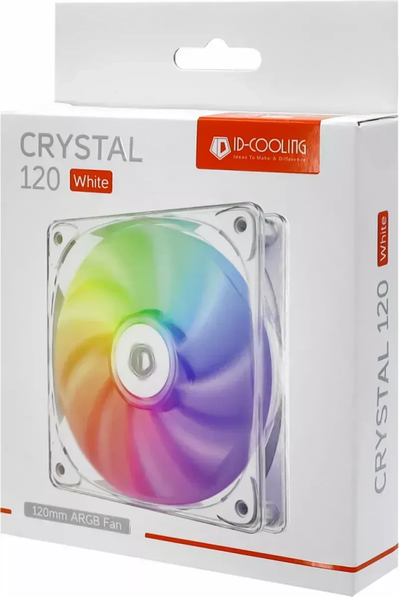 Кулер 12см ID-Cooling CRYSTAL 120 WHITE, белый — 5