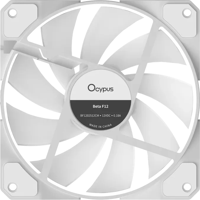 Вентилятор корпуса Ocypus Beta F12, ARGB, 120mm, белый — 5