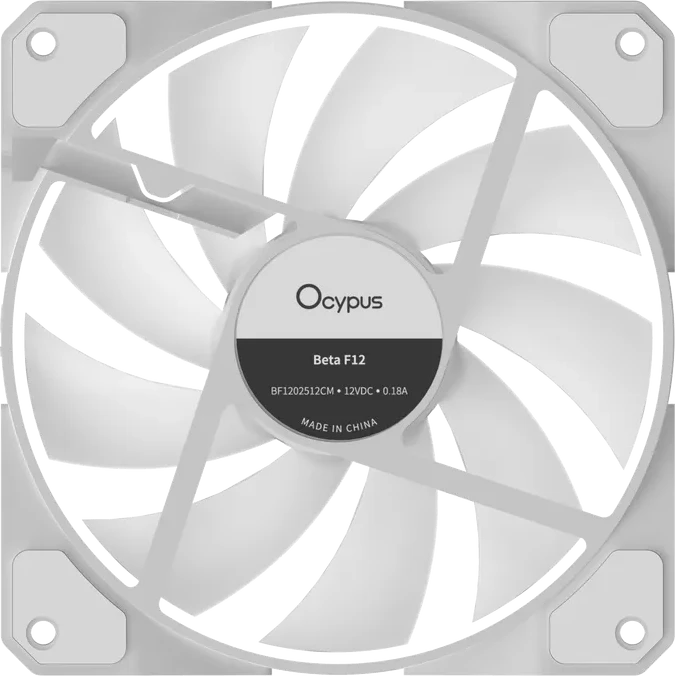 Вентилятор корпуса Ocypus Beta F12, ARGB, 120mm, белый — 5