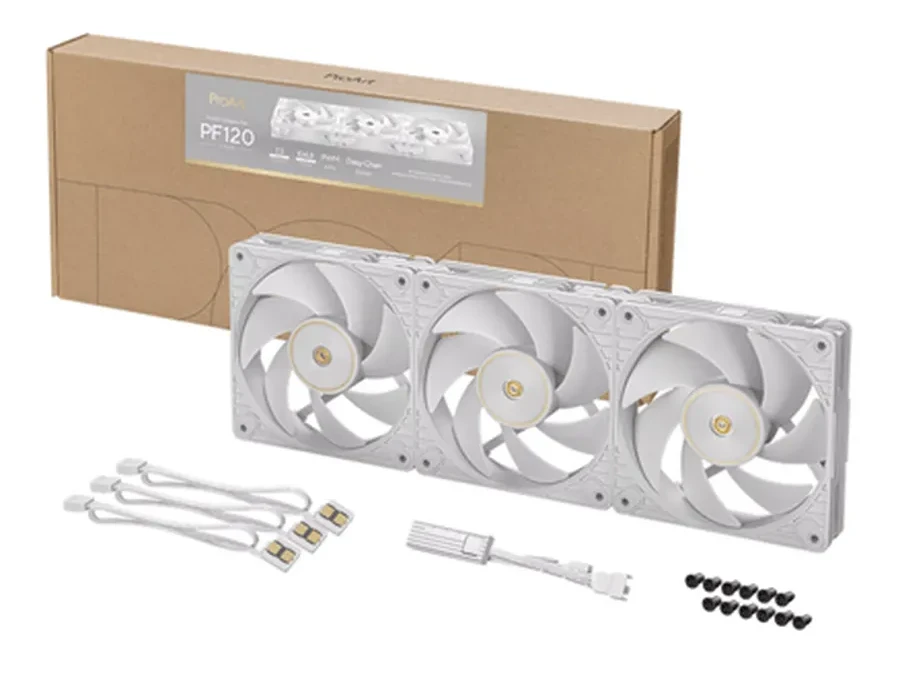 Вентилятор ASUS PROART PF120, 120x120x28мм, PWM, белый