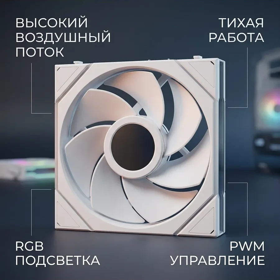 Вентилятор для корпуса Lian Li UNI FAN TL WIRELESS LCD 140 REVERSE BLADE White G99.14RTLLCD1W1W.00