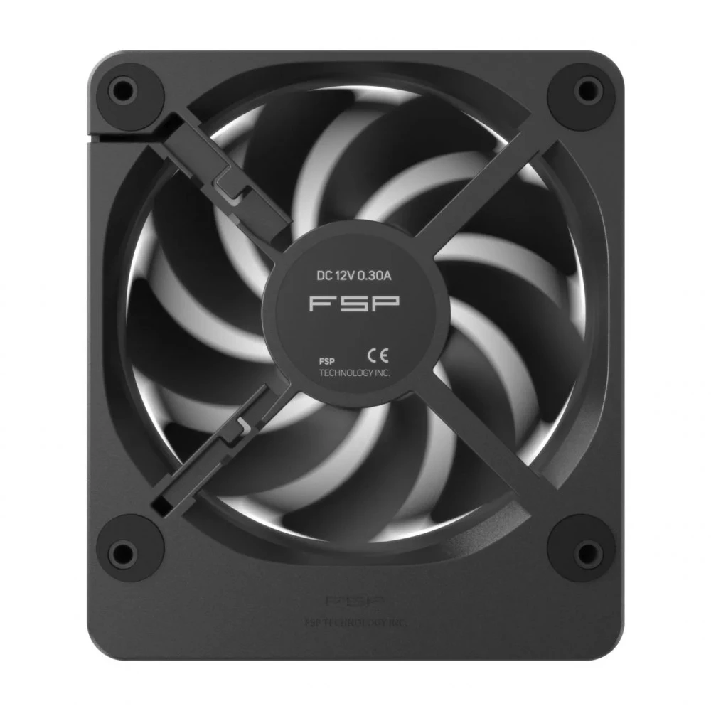 Кулер для корпуса FSP ZenFAN, 120x140x25mm, 800-1600rpm, Digital Display(RPM & Temperature), Black — 2