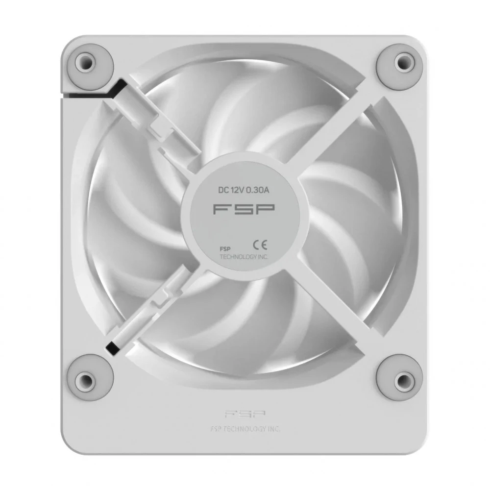 Кулер для корпуса FSP ZenFAN, 120x140x25mm, 800-1600rpm, Digital Display(RPM & Temperature), White — 2