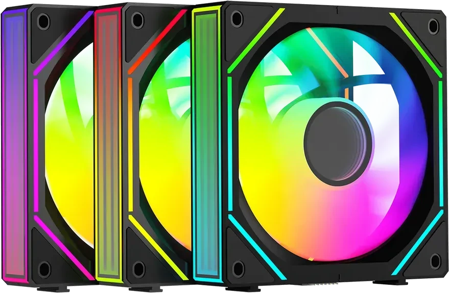 Вентилятор корпуса Ocypus Gamma F12 UNI, 3x120mm, ARGB, чёрный