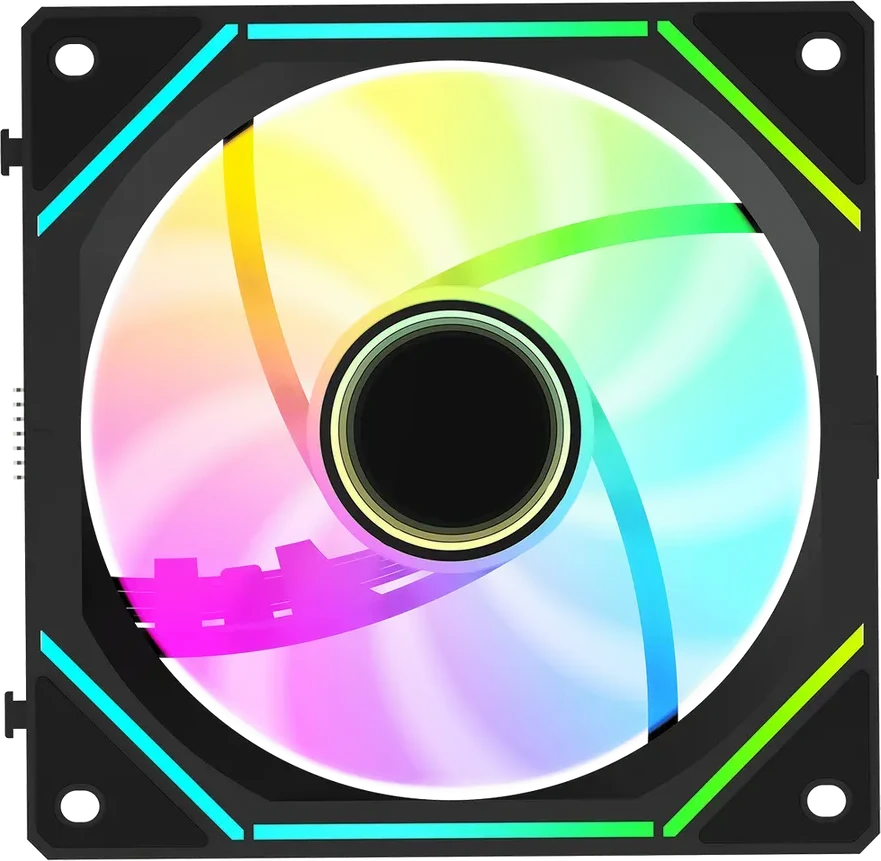 Вентилятор корпуса Ocypus Gamma F12 UNI, 3x120mm, ARGB, чёрный — 2