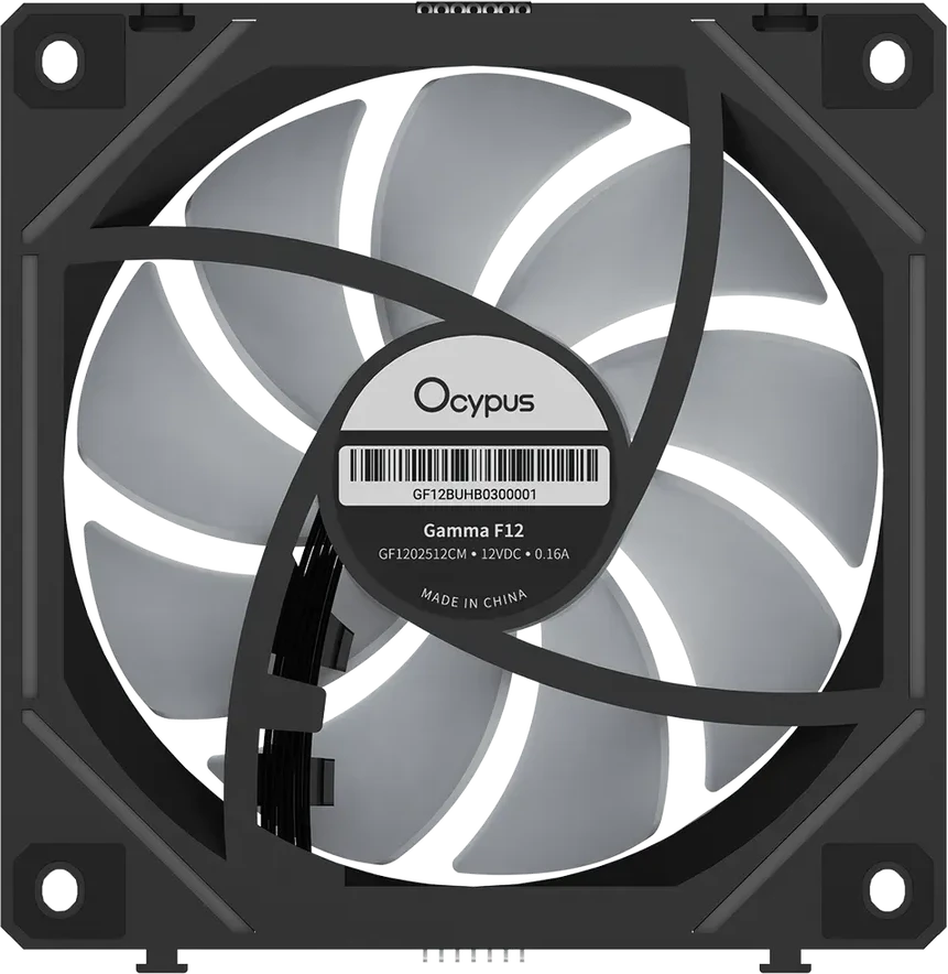 Вентилятор корпуса Ocypus Gamma F12 UNI, 3x120mm, ARGB, чёрный — 5