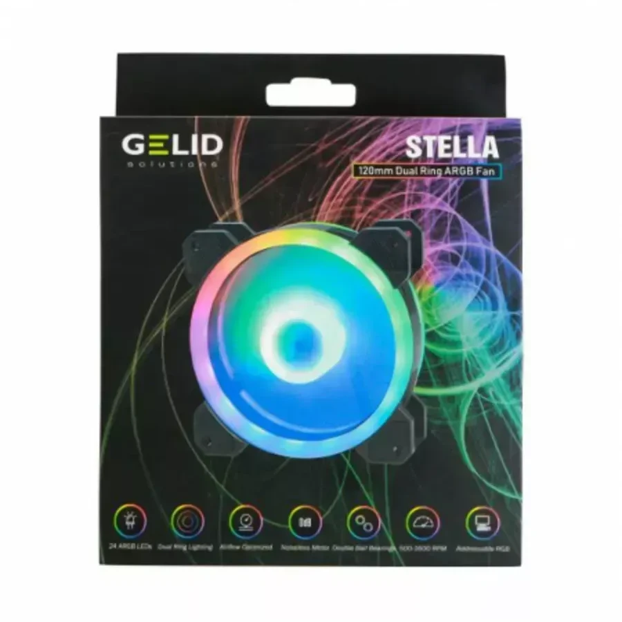 Вентилятор корпуса GELID STELLA ARGB, 120mm, 500-1600rpm — 3