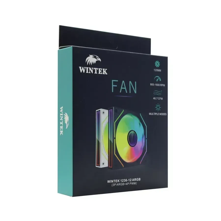 Вентилятор Wintek 1236-W12 ARGB, 12см — 4