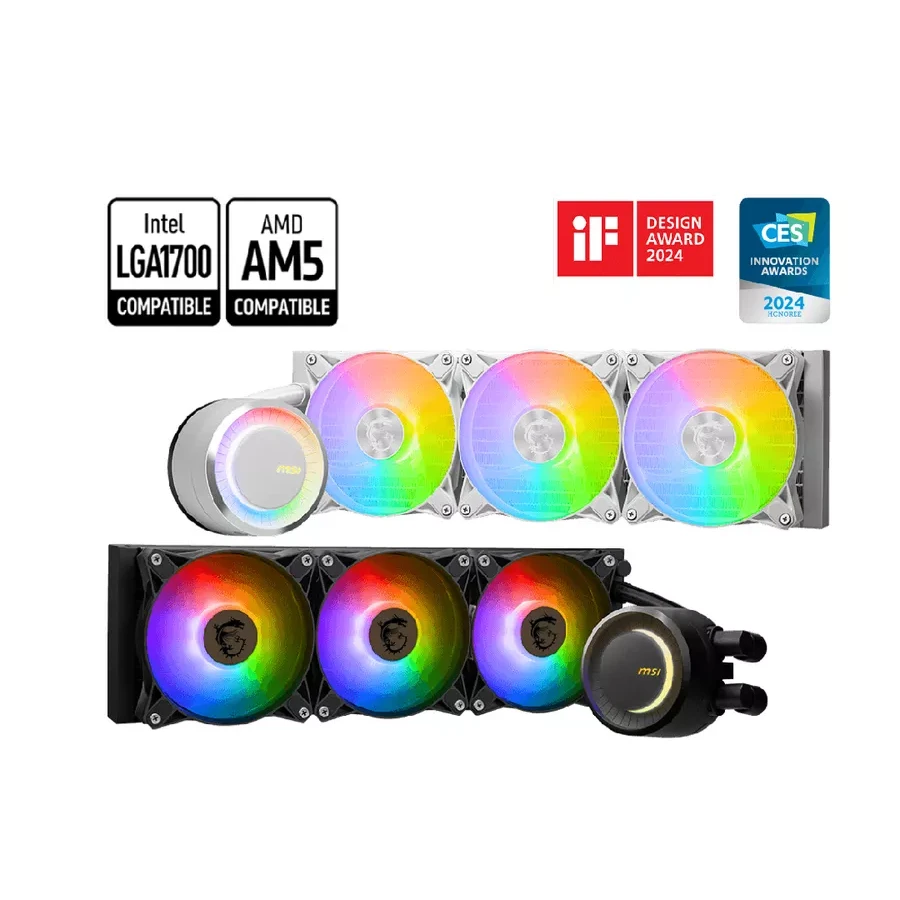 Водяное охлаждение MSI MAG CORELIQUID E360 WHITE, 3x120mm — 2