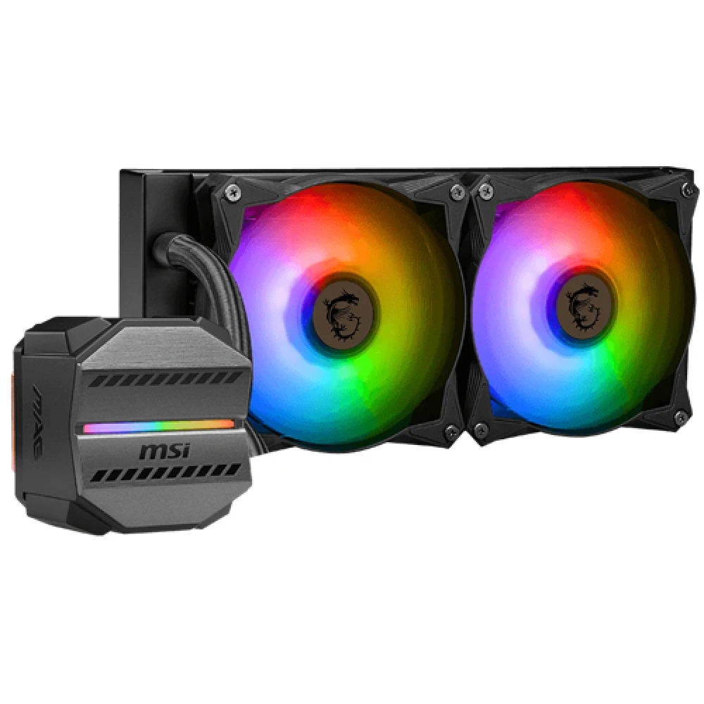 Водяное охлаждение MSI MAG CORELIQUID M240, 2x120mm, ARGB — 3