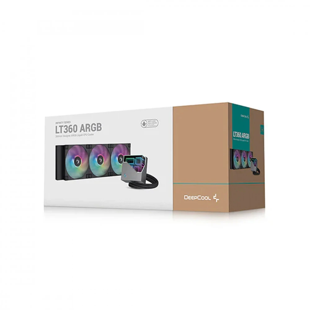 Жидкостное охлаждение Deepcool LT360 ARGB, 3*120mm, 300W TDP — 3