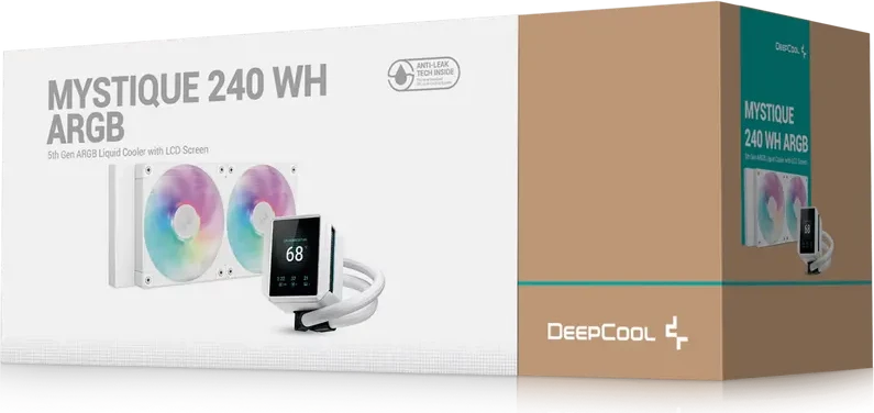 Жидкостное охлаждение Deepcool MYSTIQUE 240 ARGB, 2*120mm, белое